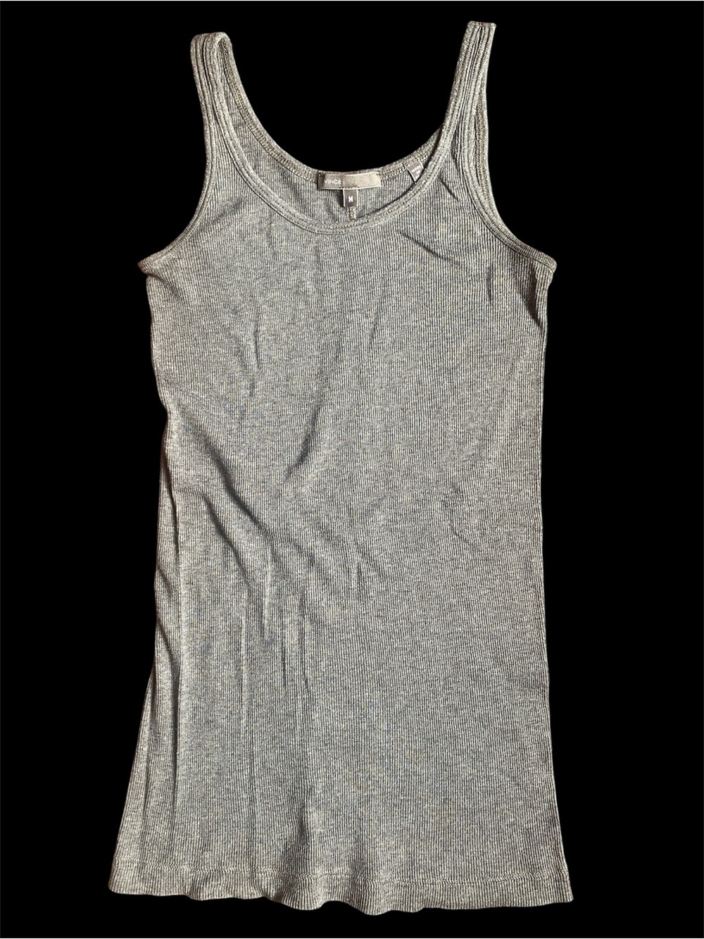 Vince Heather Gray Ribbed Tank Top